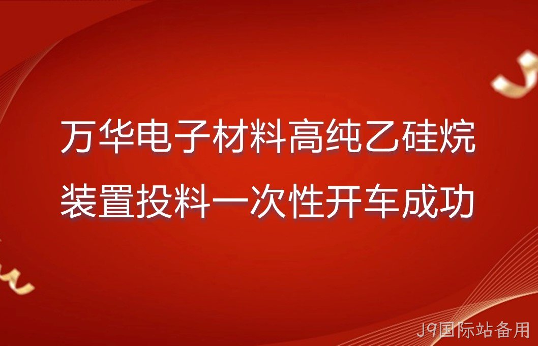 J9国际站备用电子材料高纯乙硅烷装置投料一次性开车成功