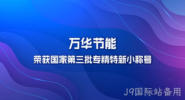 J9国际站备用荣获国家第三批专精特新小巨人称号